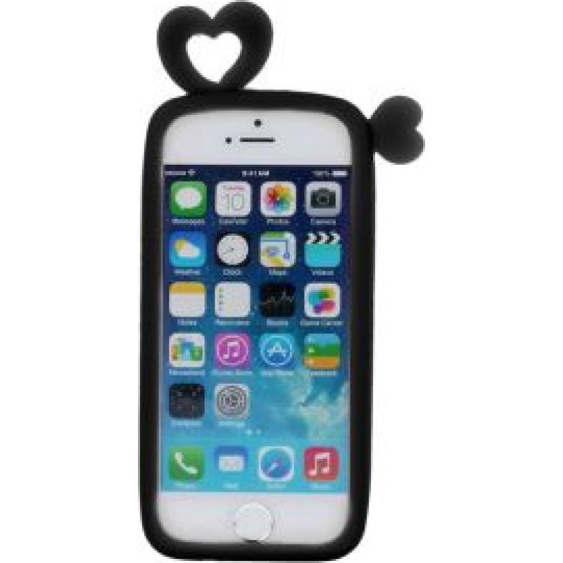 Greengo Maciņš universāla grāmata GreenGo Universal bumper L (10cm) Hearts Black