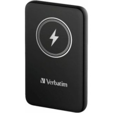 Verbatim Ārējais akumulators Verbatim  Verbatim Powerbank indukcyjny `n` Go 15W 5000mAh Wireless Magnetic czarny/black 32240