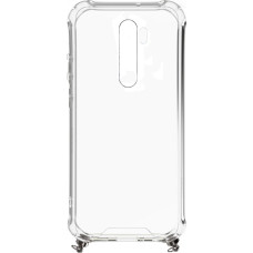 Evelatus Aizmugurējais vāciņš Evelatus Xiaomi Note 8 Pro Silicone Transparent with Necklace TPU Strap Silver