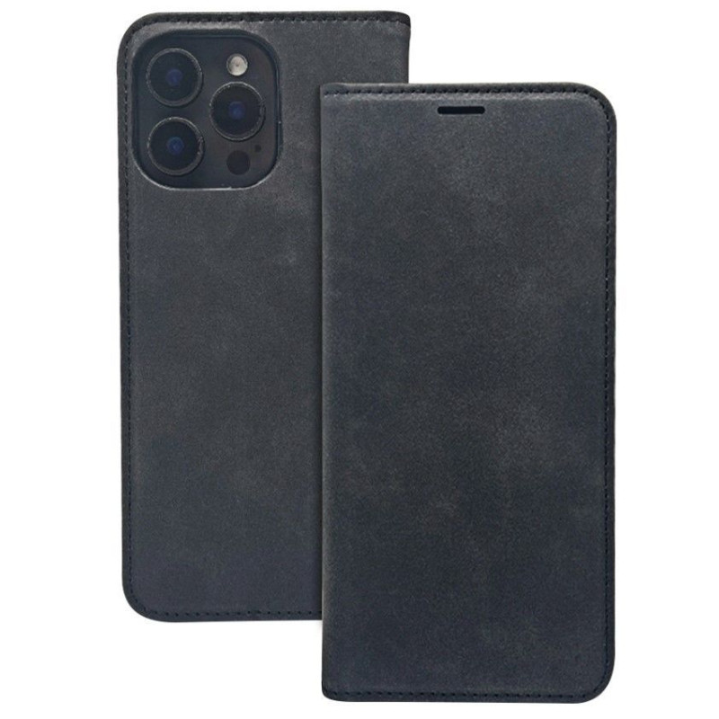 Ilike Atveramie maciņi iLike Samsung Galaxy A15 4G / A15 5G Smart Suede case Black