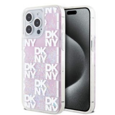 Dkny Aizmugurējais vāciņš DKNY - DKNY Liquid Glitter Checkered Pattern Case for iPhone 15 Pro Max Pink