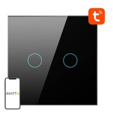 Avatto Viedierīce Avatto  Smart Light Switch WiFi Avatto TS02-EU-B2 2 way (black)