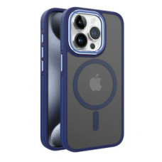 Ilike Aizmugurējais vāciņš iLike Apple iPhone 15 DUAL METAL FRAME MAGSAFE CASE Blue