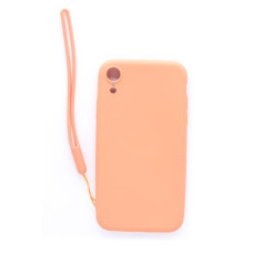 Evelatus Aizmugurējais vāciņš Evelatus Apple iPhone XR Soft Touch Silicone Case with Strap Pink