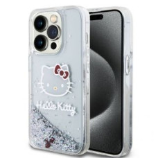 Hello Kitty Aizmugurējais vāciņš Hello Kitty - Hello Kitty Liquid Glitter Electroplating Head Logo Case for iPhone 13 Pro Transparent