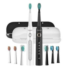 Fairywill Zobu birste FairyWill  Sonic toothbrushes with head set and case FairyWill FW-507 (Black and white)