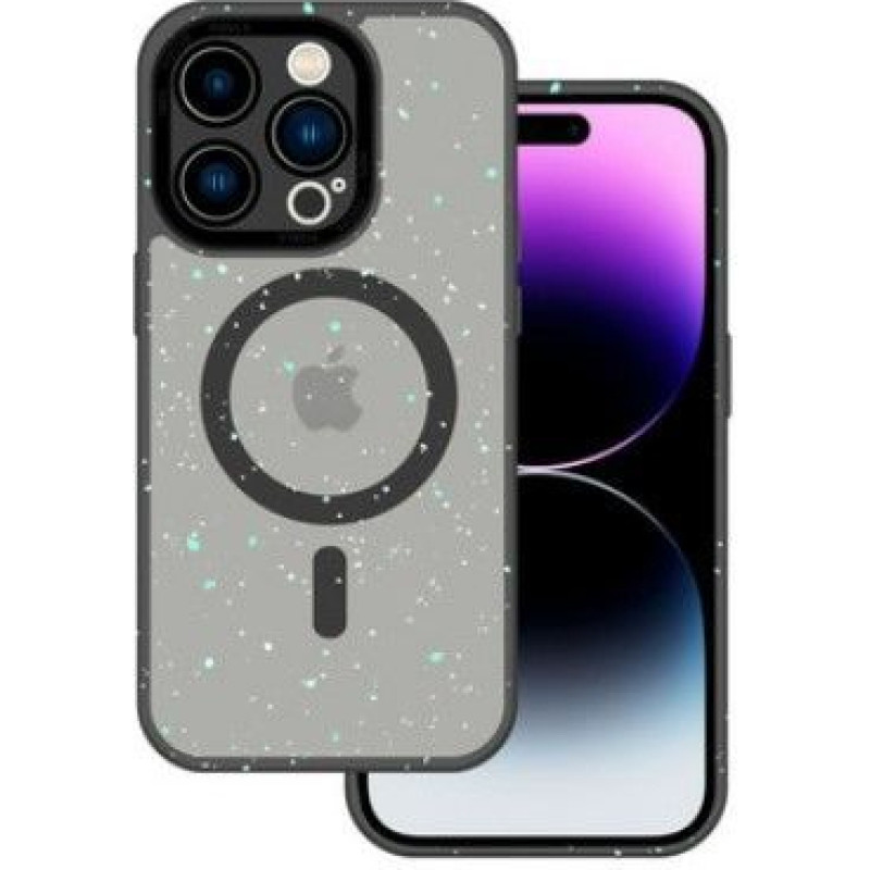 Ilike Aizmugurējais vāciņš iLike Apple IPHONE 12 PRO MAX  MAGNETIC SPLASH FROSTED CASE Transparent Black