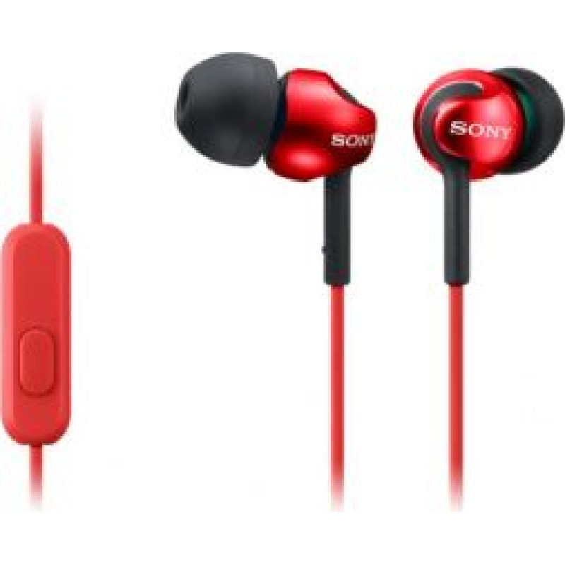 Sony Bezvadu austiņas Sony  In-ear Headphones EX series, Red  MDR-EX110AP In-ear, Red