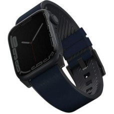 Uniq Siksniņa UNIQ  UNIQ pasek Straden Apple Watch Series 1/2/3/4/5/6/7/8/9/SE/SE2/Ultra/Ultra 2 42/44/45/49mm. Leather Hybrid Strap niebieski/blue