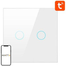 Avatto Viedierīce Avatto  Smart Light Switch ZigBee Avatto ZTS02-EU-W2 2 Way TUYA (white)