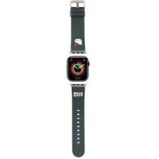 Hello Kitty Siksniņa Hello Kitty  Hello Kitty Pasek HKAWMPGKHK Apple Watch 38/40/41mm czarny/black strap Kitty Head