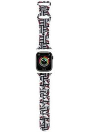 Hello Kitty Siksniņa Hello Kitty  Hello Kitty Silicone Heads&Stripes Strap for Apple Watch 38/40/41mm - Black