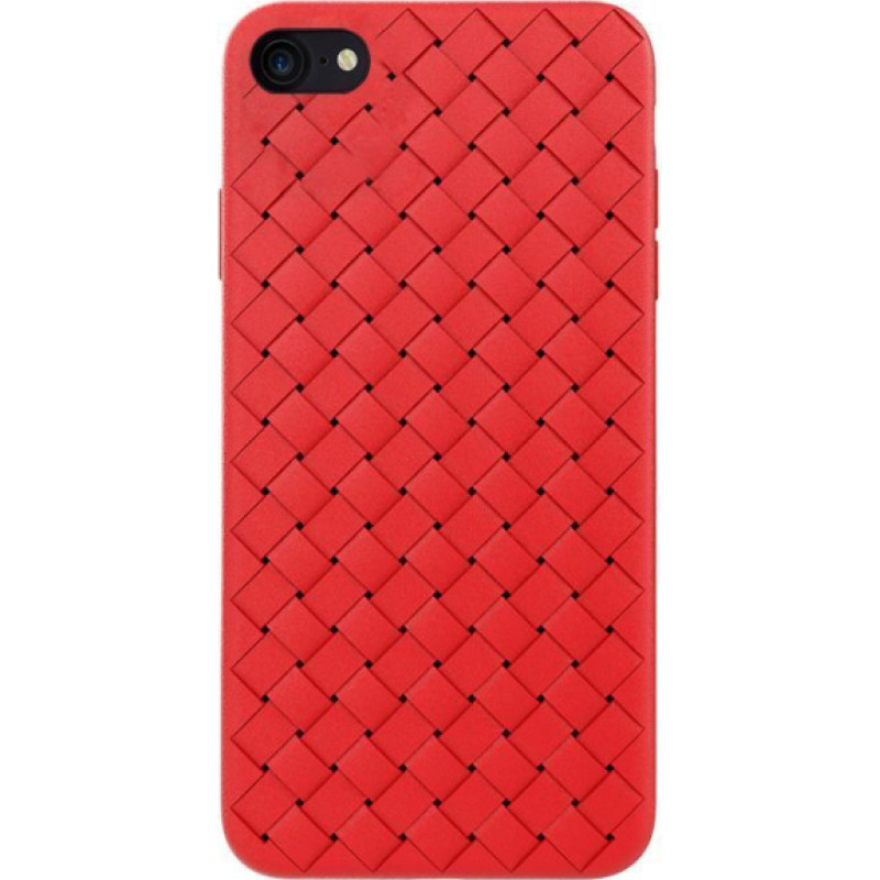 Devia Maciņi Devia  Woven Pattern Design Soft Case iPhone SE2 red