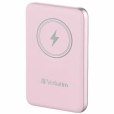 Verbatim Ārējais akumulators Verbatim  Verbatim Powerbank indukcyjny `n` Go 15W 5000mAh Wireless Magnetic różowy/pink 32243