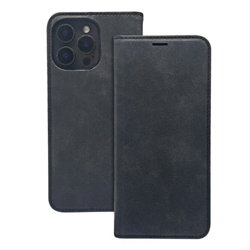 Ilike Atveramie maciņi iLike Samsung Galaxy A54 5G Smart Suede case Black