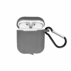 Greengo Maciņš austiņām GreenGo Apple AirPods Silicone Case With Hook Gray