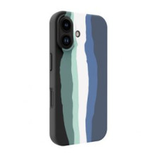 Evelatus Aizmugurējais vāciņš Evelatus Apple iPhone 16 Multi-Colored Silicone Case With MagSafe Aura Blue