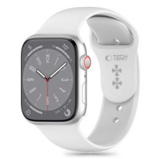 Tech-Protect Siksniņa Tech-Protect  Tech-Protect Silicone Strap for Apple Watch 4 / 5 / 6 / 7 / 8 / 9 / SE / Ultra 1 / 2 (42 / 44 / 45 / 49 mm) - White