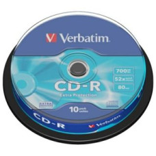 Verbatim Parveidotājs Verbatim  Verbatim Płyta CD-R 700MB 52x Extra       Protection 10szt 43437