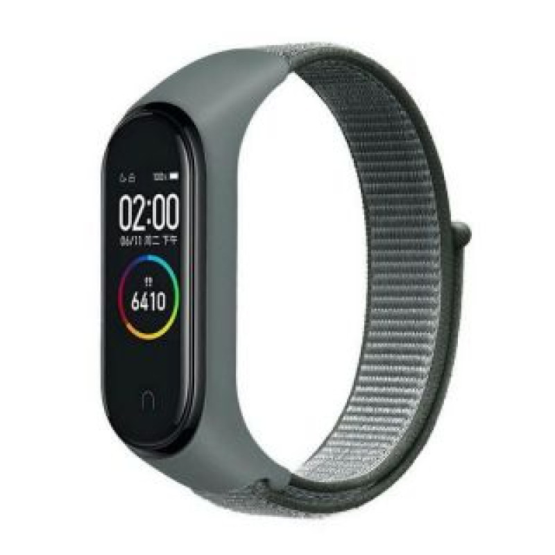 Beline Siksniņa Beline  Beline pasek Mi Band 7/6/5/4/3 NylonLoop szary/grey