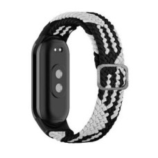 Beline Siksniņa Beline  Beline pasek Mi Band 8 Textile czarno/biały  black/white