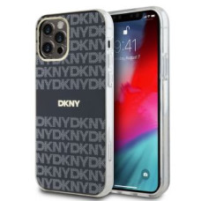 Dkny Aizmugurējais vāciņš DKNY - DKNY PC/TPU Repeat Pattern Tonal Stripe Magsafe Case for iPhone 12/12 Pro Black