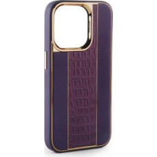 Ilike Aizmugurējais vāciņš iLike Apple iPhone 15 Leather Case Customized Plum