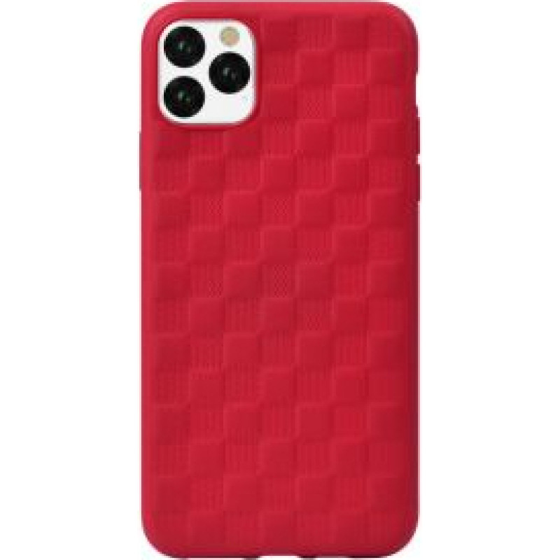 Devia Maciņi Devia Apple Woven2 Pattern Design Soft Case iPhone 11 Pro red