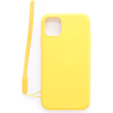 Evelatus Aizmugurējais vāciņš Evelatus Apple iPhone 11 Soft Touch Silicone Case with Strap Yellow