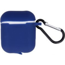 Greengo Maciņš austiņām GreenGo  Apple AirPods Silicone Case with Hook Dark Blue