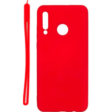 Evelatus Aizmugurējais vāciņš Evelatus Huawei P30 Lite Soft Touch Silicone Case with Strap Red