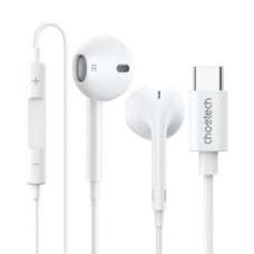 Choetech Vadu austiņas Choetech  Choetech USB-C In-Ear Headphones 1.2m - White