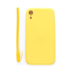 Evelatus Aizmugurējais vāciņš Evelatus Apple iPhone XR Soft Touch Silicone Case with Strap Yellow