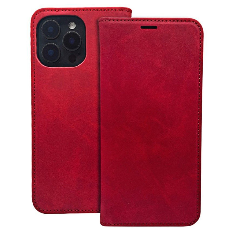 Ilike Atveramie maciņi iLike Samsung Galaxy A35 5G Smart Suede case Red