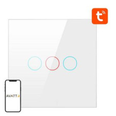 Avatto Viedierīce Avatto  Smart Light Switch ZigBee Avatto ZTS02-EU-W3 3 Way TUYA (white)