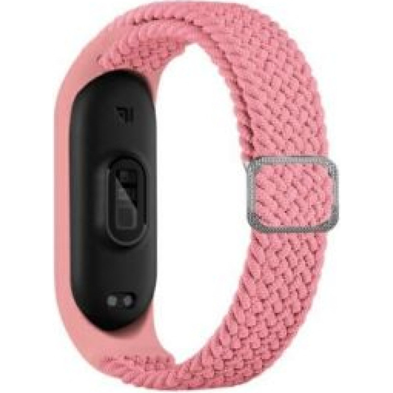 Beline Siksniņa Beline  Beline pasek Mi Band 3/4 Textile różowy/pink