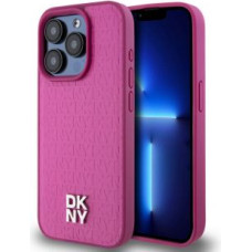 Dkny Aizmugurējais vāciņš DKNY - DKNY PU Leather Repeat Pattern Stack Logo MagSafe Case for iPhone 15 Pro Pink