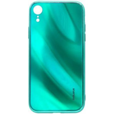 Evelatus Aizmugurējais vāciņš Evelatus Apple iPhone XR Water Ripple Full Color Electroplating Tempered Glass Case Green