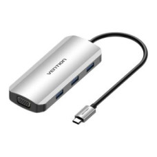 Vention Cita datorprece Vention  USB-C Docking Station to HDMI, VGA, 3x USB 3.0, PD 0.15m Vention TOIHB (gray)