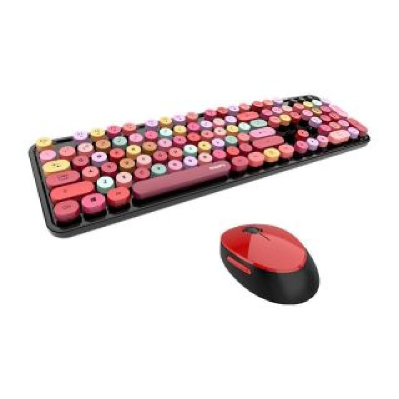 Mofii Datora tastatūra MOFII  Wireless keyboard + mouse set MOFII Sweet 2.4G (black&red)