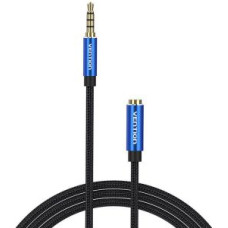 Vention Parveidotājs Vention  Cable Audio TRRS 3.5mm Male to 3.5mm Female Vention BHCLG 1,5m Blue