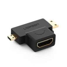 Ugreen Kabelis Ugreen  Ugreen adapter HDMI Type A (female) to mini HDMI (male) / micro HDMI (male) black (20144)