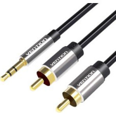 Vention Parveidotājs Vention  Cable Audio 3.5mm Male to 2x RCA Male Vention BCFBG 1.5m Black