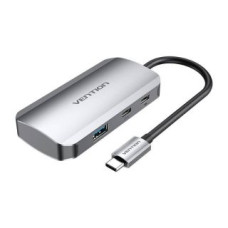 Vention Cita datorprece Vention  USB-C to USB-C Docking Station, 3x USB3.0, PD 0.15m Vention TNDHB, gray