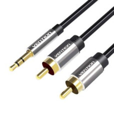 Vention Parveidotājs Vention  Cable Audio 3.5mm to 2x RCA Vention BCFBI 3m Black