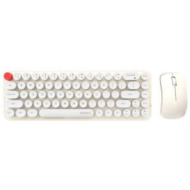 Mofii Datora tastatūra MOFII  Wireless keyboard + mouse set MOFII Bean 2.4G (White-Beige)