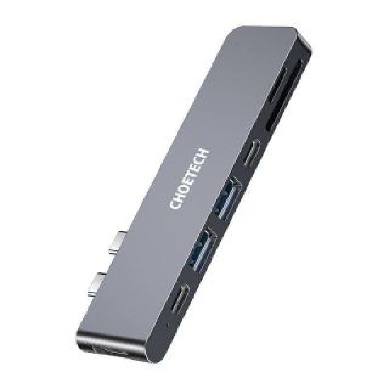 Choetech Cita datorprece Choetech  Docking Station Choetech HUB-M14 for Macbook Pro, 7-in-2 USB-C, Thunderbolt 3 (silver)