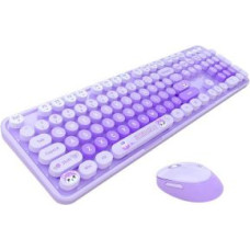 Mofii Datora tastatūra MOFII  MOFII Sweet New 2.4G Wireless Keyboard + Mouse Set (Purple)