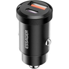 Essager Kabelis Essager  Car Charger 1xUSB-A 1xUSB-C 45W Essager (black)