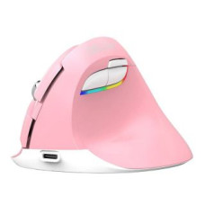 Delux Datora pele Delux  Wireless Vertical Mouse Delux M618Mini DB BT+2.4G 2400DPI (pink)